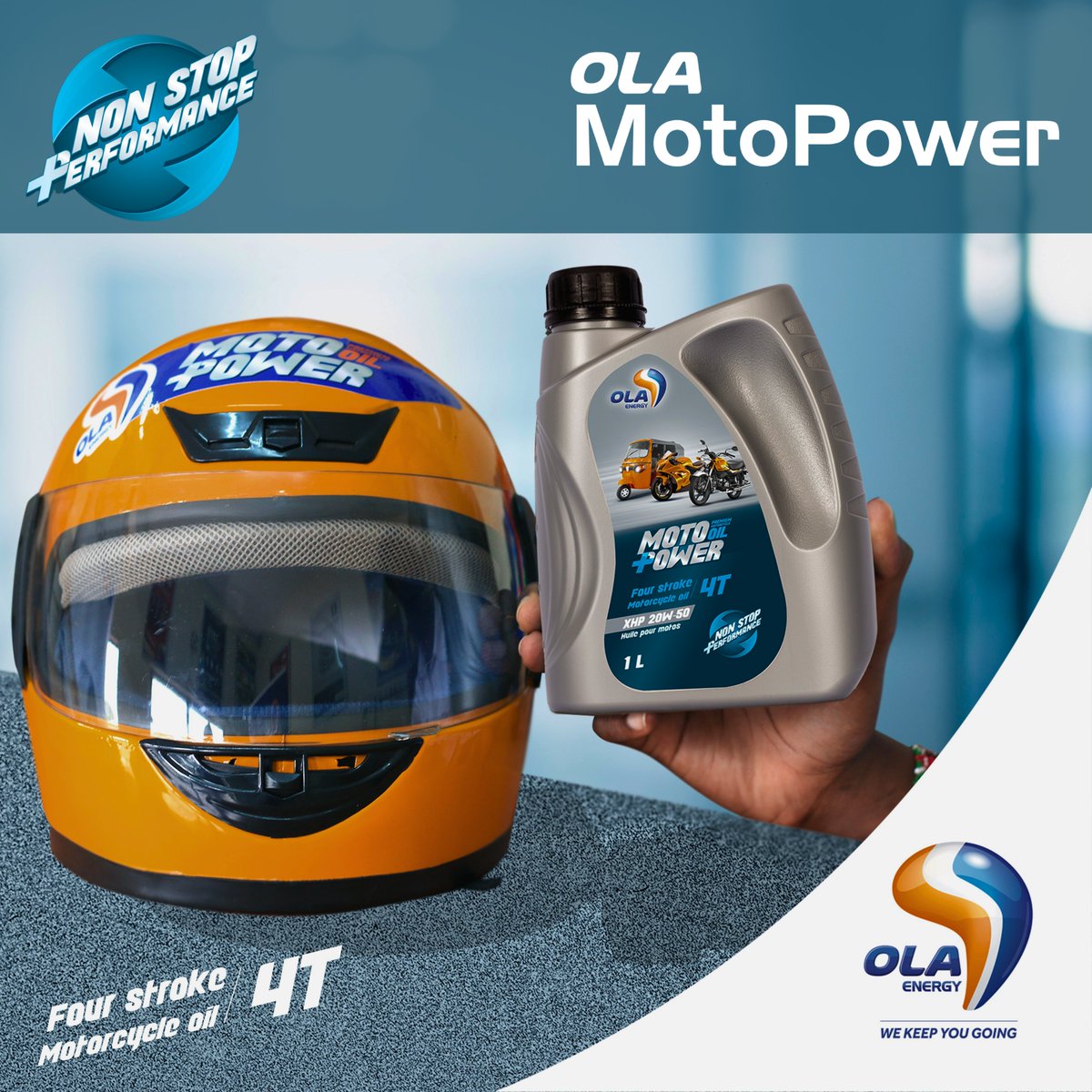 KenyaOla's tweet image. Gear up for every ride.

Trust OLA MotoPower 4T high-performance four-stroke oil for smooth performance and dependable engine protection — available at OLA Energy service stations nationwide. 🏍️

#NonStopPerformance #wekeepyougoing