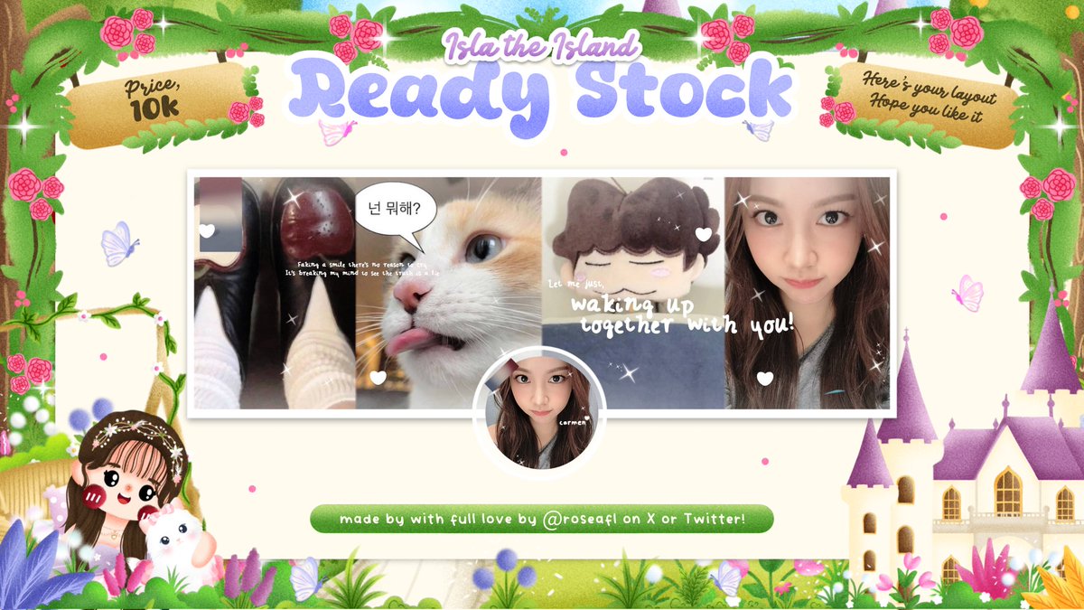 roseafl's tweet image. ꒰ ꕤ 🍮 ⊹ ꒱ help retweet? tysm bub! 💭

◎ ♡ haloo! ｡ ｡ 🍀🍎 ⊹╭ 🐣🌈 ⓘ isla ada layout ready stock Carmen, Ian, dan Karina 🥣 𖦹 ♡  dengan price di picture atau cek ALT! ⠲⭐🍭 bisa re-text &amp;amp; pay QRIS! 🦢 camat jajank ! 𖦆🪁𓄹 

യ 💌  ⃘￮   ⋮  #zonauang #zonajajan
