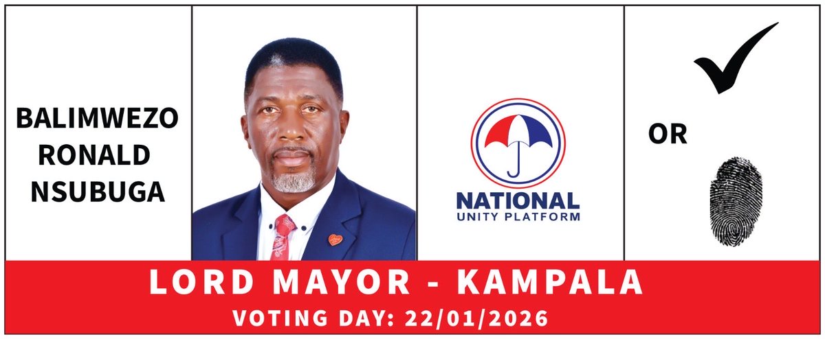 Tomorrow is the day Kampala decides its future not the past.
Tomorrow your vote counts 
Let’s turn up in overwhelming numbers and vote for Balimwezo. 
For better roads, clean environment, good working conditions, equity and Justice for all. 
#kampalayetaagaEngineer