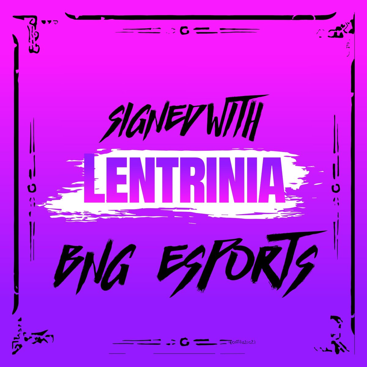 LentriniaMusic's tweet image. Just signed with @BNGEsports__