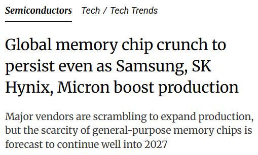 TradexWhisperer's tweet image. $MU Everyone is boosting their productions but still unable to keep up with demands and it's forecasted to continue WELL into 2027