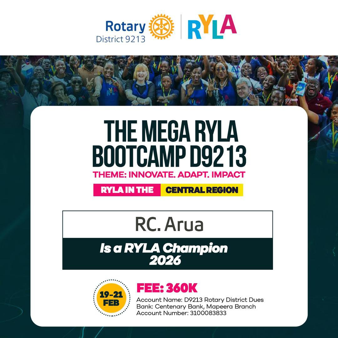 RylaD9213's tweet photo. @RCBulindo &amp; @RotaryArua are  RYLA Champions 🥳🥳,

Your club could be next😎! 

RYLA26 is Calling 

#RYLA26 https://t.co/fbEMapHxzt