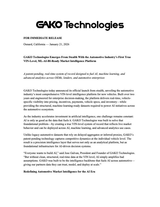 GAKO Technologies tweet media
