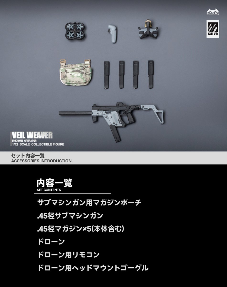 商品名：HASUKI 1/12 アクションフィギュア用完成品オプションパーツ