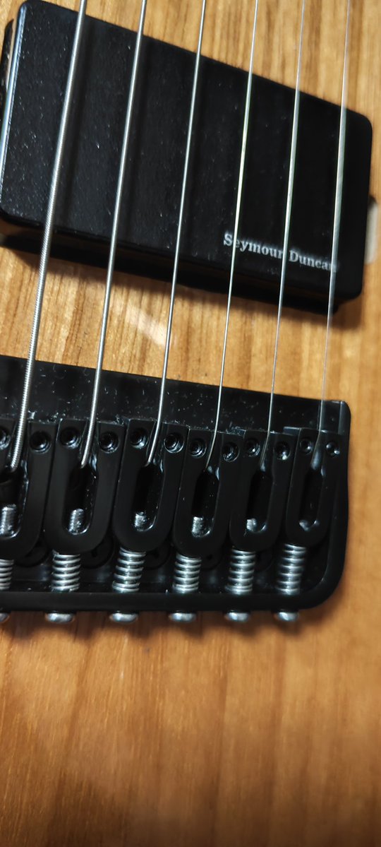 ブリッジのイモネジ舐めたので手持ちのものと交換
黒もええな