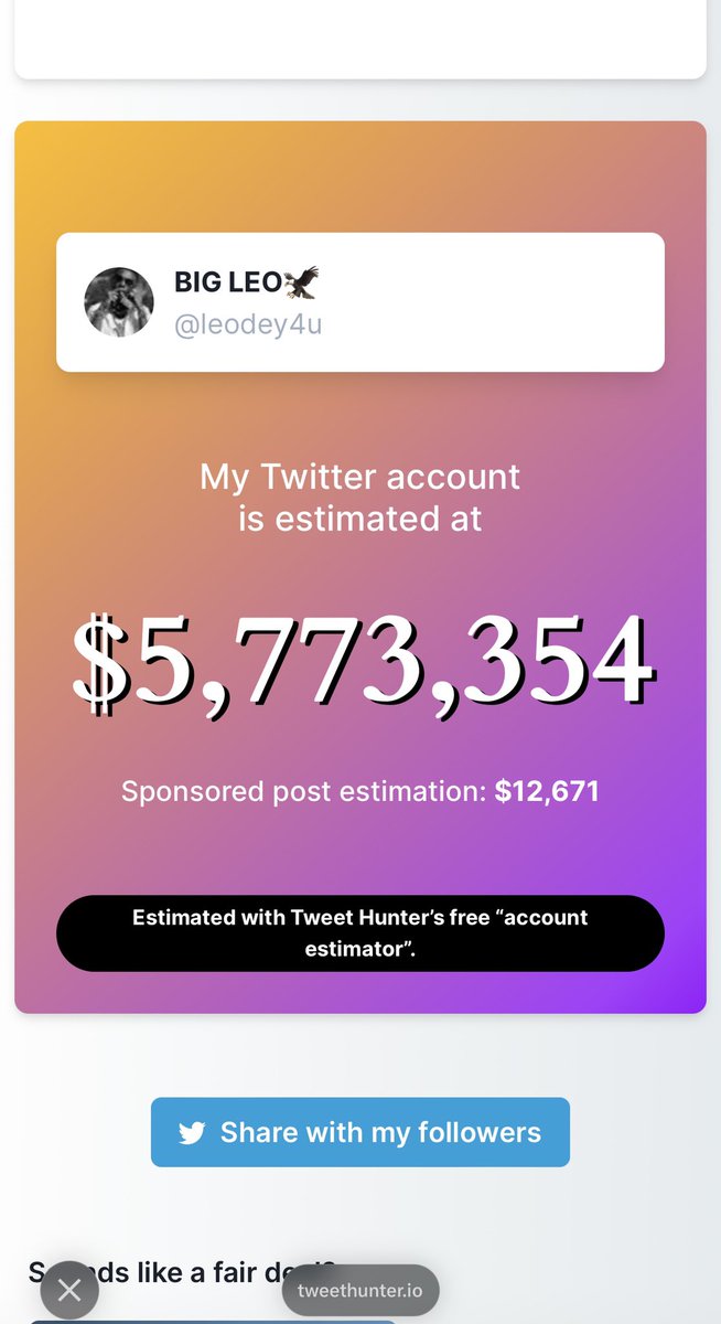 In case you wan buy my account, na the price be this 🤝