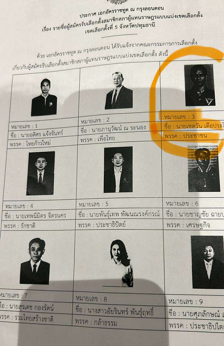 เทคโนโลยีการพิมพ์ทุกวันนี้ไปไกลมากแล้ว แต่ไม่คิดว่าเอกสารแนะนำตัวที่คณะกรรมการการเลือกตั้ง (กกต.) ติดประชาสัมพันธ์ตามหน่วยเลือกตั้งต่างๆ และที่ส่งไปให้กับคนไทยในต่างแดน จะอยู่ในสภาพที่ดูไม่ได้เช่นนี้ 

โดยเฉพาะรูปของผม ”เชตวัน เบอร์ 3“ ซึ่งที่ติดตามหน่วยเลือกตั้งนั้นสีออกส้มดำ