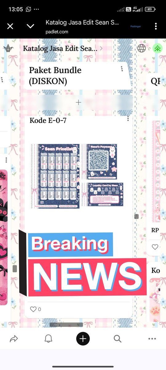 treishtk's tweet image. Wta ada yang tau gak ba yang buat pricelist ini 😭 kayanya akunnya kena sushi 😭 plis aku mau kontak kakaknya tapi aku lupa save nomornyaa 😭😭 #zonauang