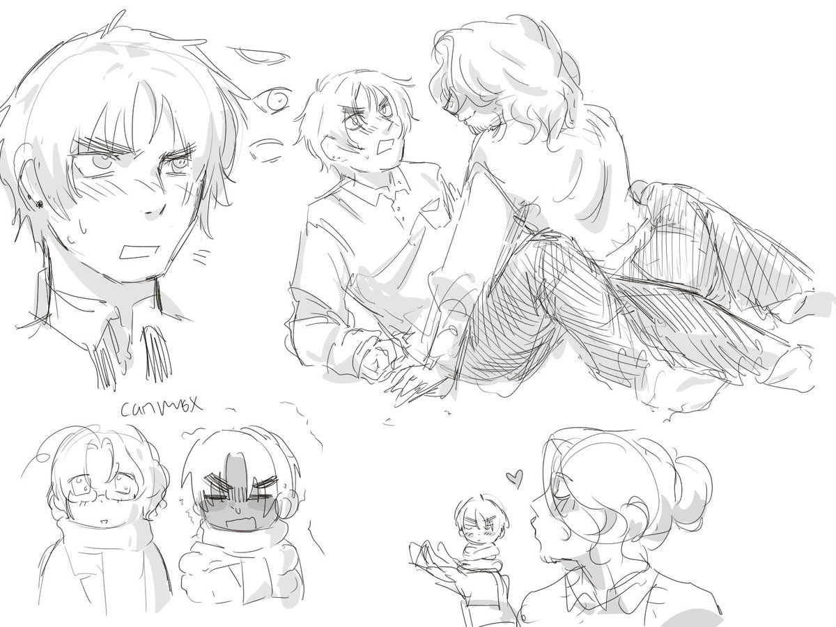 ArtsJuno's tweet image. fruk + tiny canmex doodles
#hetalia