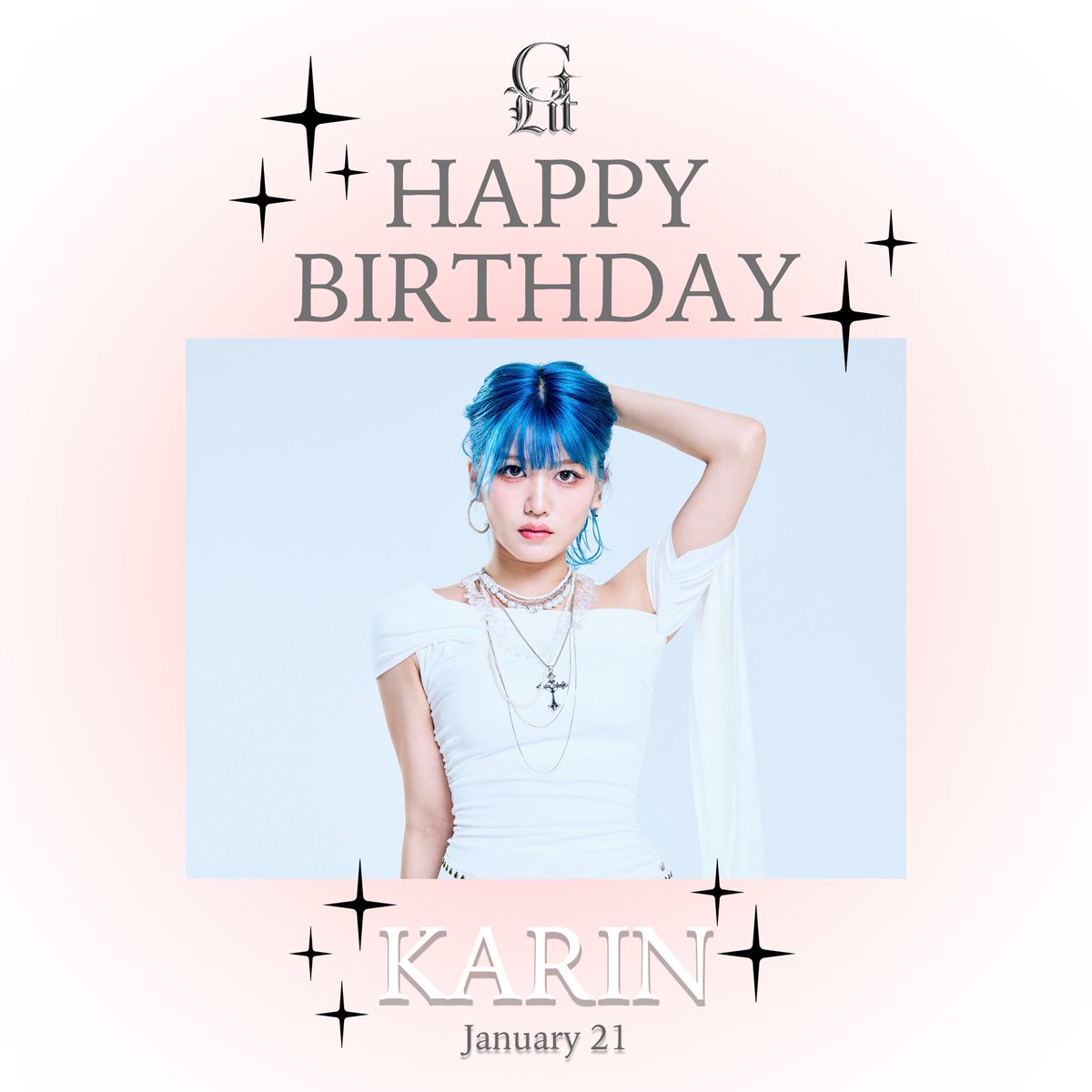 [🎂] #HAPPY_KARIN_DAY

𝐇𝐀𝐏𝐏𝐘 𝐁𝐈𝐑𝐓𝐇𝐃𝐀𝐘 𝐊𝐀𝐑𝐈𝐍🩷🫧
𝐉𝐚𝐧 𝟐𝟏, 𝟐𝟎𝟐𝟔

#GLiT #KARIN #GLiT_KARIN