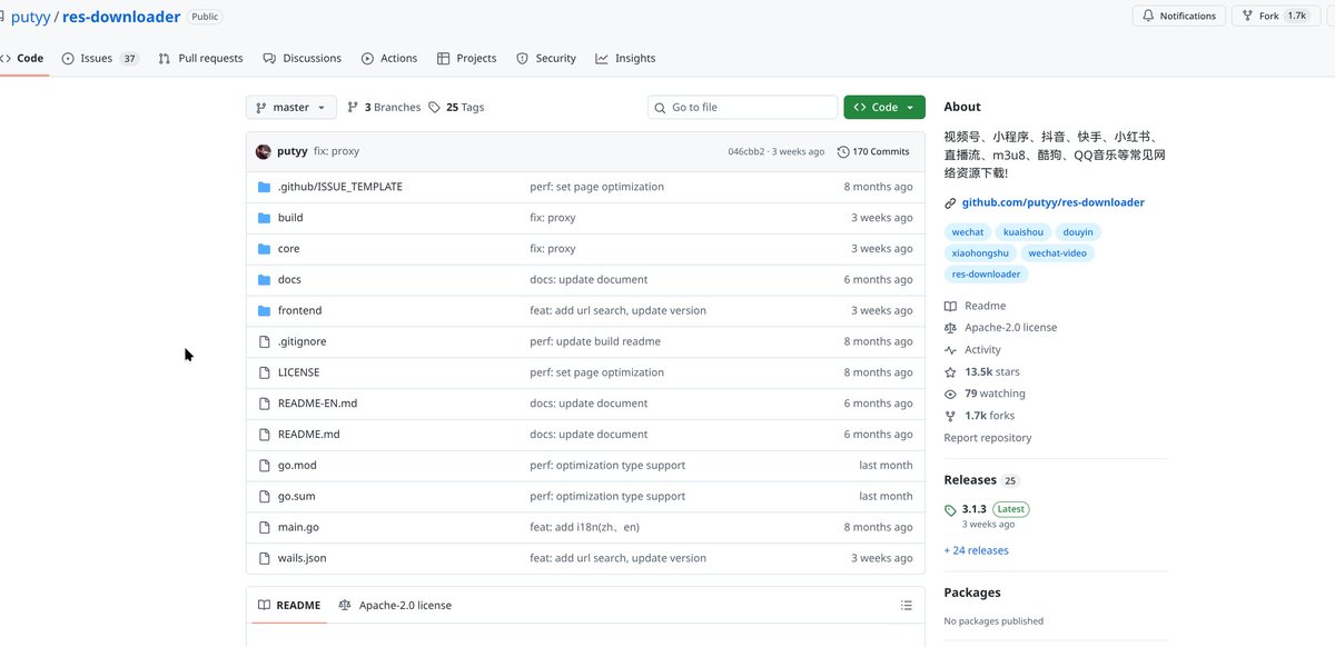 imwsl90's tweet photo. res-downloader

发现个活跃的下载视频的工具，支持MAC/Windows/Linux 

支持下载视频号、小程序、抖音、快手、小红书、直播流、m3u8、酷狗、QQ音乐等常见网络资源

https://t.co/8sTPqnfJs7 https://t.co/0wajnVC33X
