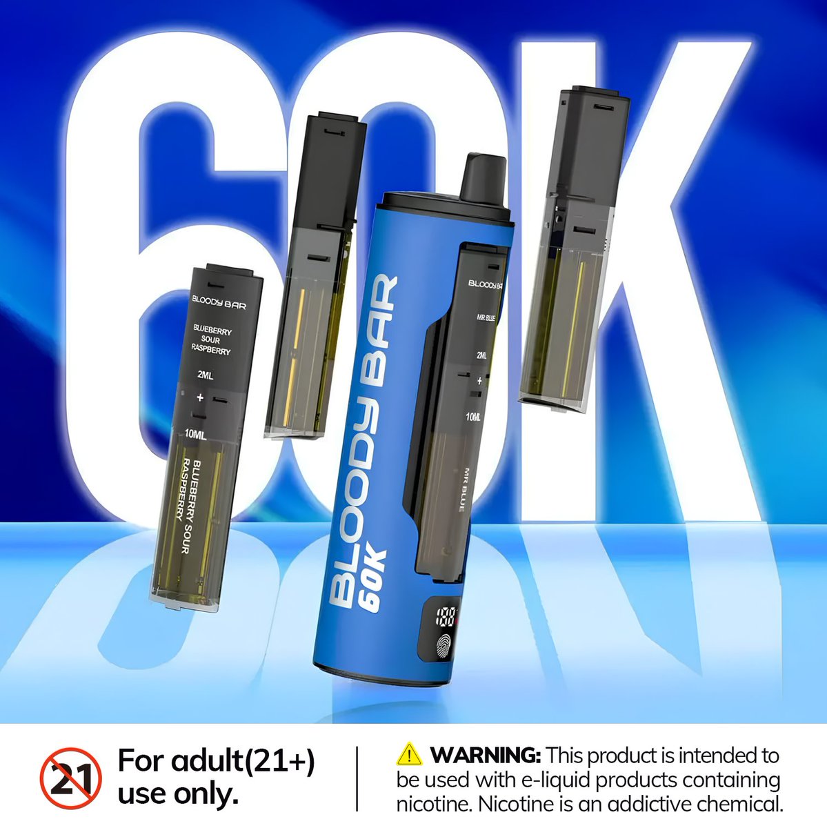 Bloody Bar 60K 🔄
vapesourcing.uk/bloody-bar-60k…
Kick things off with Blue💙 &amp; Blueberry Vibes🫐

#vapesourcinguk #FreeShipping #newarrivals #reusablevape #bloodybar60k