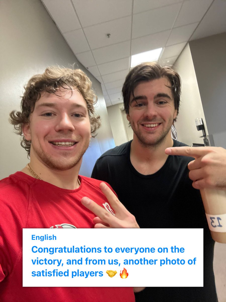 devilsfanatics's tweet image. ARSENY GRITSYUK AND NICO HISCHIER RUN IT BACK ON THE TELEGRAM AFTER ANOTHER W 🤣😈