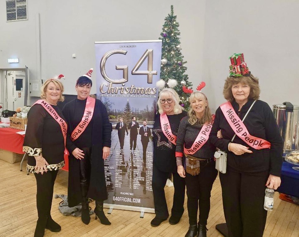 missingpeople's tweet image. We would like to say a massive thank you our Ambassadors, G4, and all the volunteers who gave their time to collect donations for Missing People on G4's Christmas tour. 

The 2025 tour has raised over £25,000 for Missing People. This could pay for all of our frontline services…
