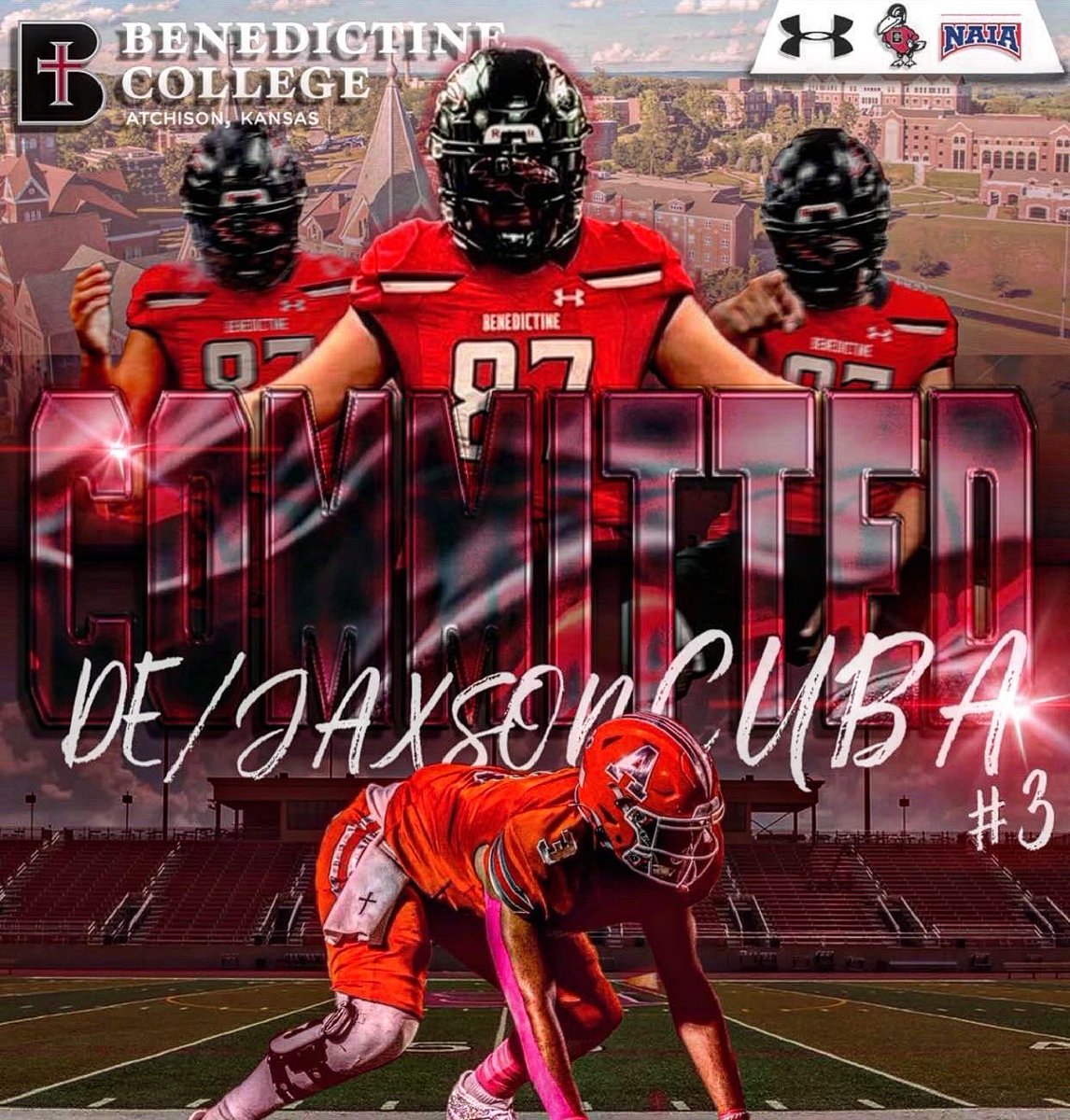 cubajaxson's tweet photo. #AGTG I’m excited to announce my commitment to Benedictine. I’m very blessed with an opportunity to continue playing and ready to grind! https://t.co/J4097ylxmA