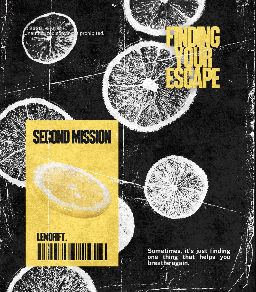 Lemorift's tweet image. Escape is the art of stepping sideways instead of forward. Letting the pressure slide off your shoulders without making a scene. When everything feels too loud, you choose one steady thing and let it anchor you. The weight finally knows where to fall.