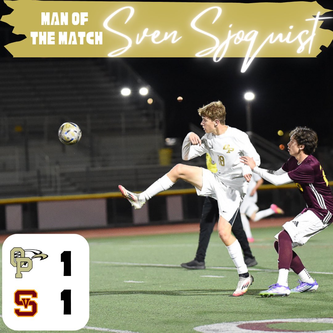 OPHS 1 vs <a href="/SVPioneerSoccer/">SVHS Pioneer Soccer</a> 1

Goals:
<a href="/SvenSjoquist/">Sven Sjoquist</a> 

Assists:
Rastin Houshmand 

Man of the Match:
<a href="/SvenSjoquist/">Sven Sjoquist</a> 
Grady Csurics

<a href="/OPathletics/">Oak Park Athletics</a> <a href="/SVAcorn/">Simi Valley Acorn</a> <a href="/EliavAppelbaum/">Eliav Appelbaum</a> <a href="/latsondheimer/">eric sondheimer</a> <a href="/latimessports/">L.A. Times Sports</a> <a href="/Tarek_Fattal/">Tarek Fattal</a> <a href="/PrepSoccer/">Prep Soccer ⚽️</a> <a href="/vcspreps/">VCS Preps</a> <a href="/vcsjoecurley/">Joe Curley</a> <a href="/JLA_Sports/">Jonathan Williams</a> <a href="/kbaxter11/">Kevin Baxter 🇺🇦🏳️‍🌈🇵🇷</a>