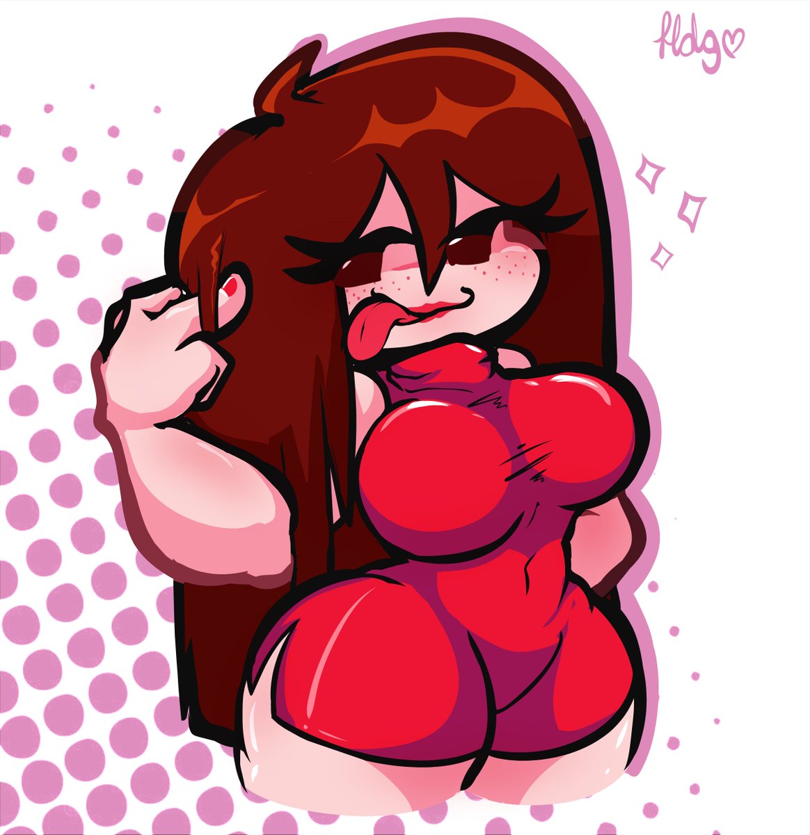 HeartDieGold's tweet image. art trade with a FB friend 
#fnf #fnfgirlfriend