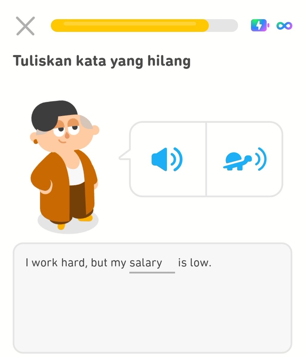 pikrign's tweet photo. duolingo pun tau situasi para pekerja di indon https://t.co/RnNRWlooVA