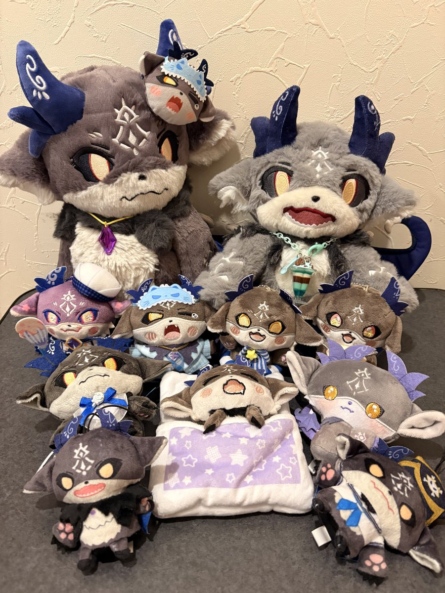 ttr_pd's tweet photo. でびるんぱ〜てぃ〜+α、届いたーっ！
送料無料だし思い切って、しぃぬいもお迎えした🥰
でびぬいファミリー、めちゃくちゃ増えた🫶
ルンルンのしおりコンプ出��て良かった〜✨
#でびぬい撮り #見るんるん #ゴリスナー https://t.co/PbvWgW4TX0