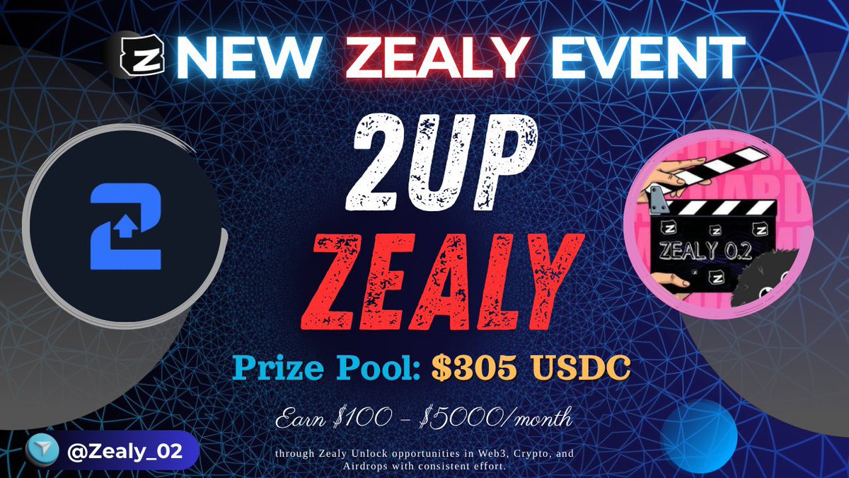 Want a piece of the $350 USDC prize pool? 💸

Our partnership with <a href="/play2upio/">2UP.io</a> just kicked off the 5th Zealy Sprint! With 120 winner spots, your chances of scoring are higher than ever. 📈

Race to the top of the leaderboard:
👉 zealy.io/cw/2up

🗓️ Distribution: