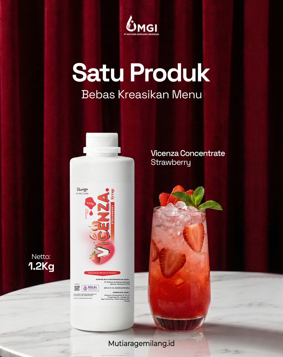 VICENZA SYRUP STRAWBERRY

Satu produk, banyak kemungkinan. Dengan Vicenza Concentrate Strawberry, kamu bisa bebas mengkreasikan berbagai menu minuman—dari tea, soda, hingga mocktail dengan rasa yang konsisten.

Dapatkan di
mutiaragemilang.id