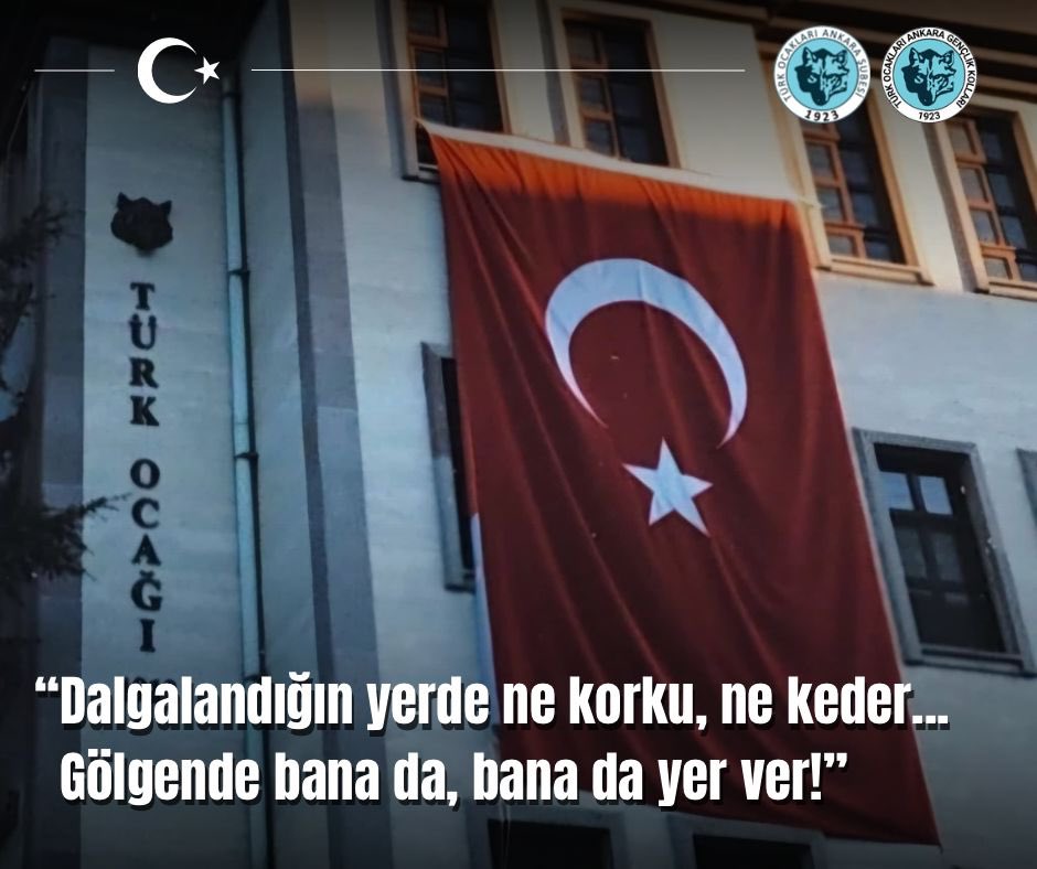 turkocagiankara's tweet photo. “Dalgalandığın yerde ne korku, ne keder…
Gölgende bana da, bana da yer ver!” https://t.co/O47tcUEcqd