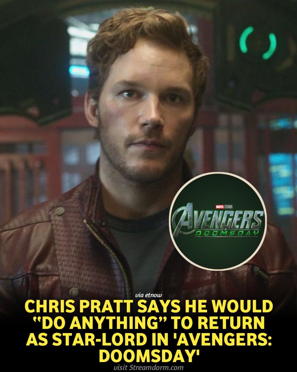 Chris Pratt says he would “do anything” to return as Star-Lord in 'Avengers: Doomsday'.

“If they want me to be in anything, I’ll do it!”

via etnow