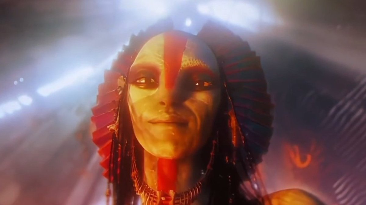 quarangcore's tweet image. quaritch DID see the goddess of pandora and it wasn't eywa 🙂‍↔️