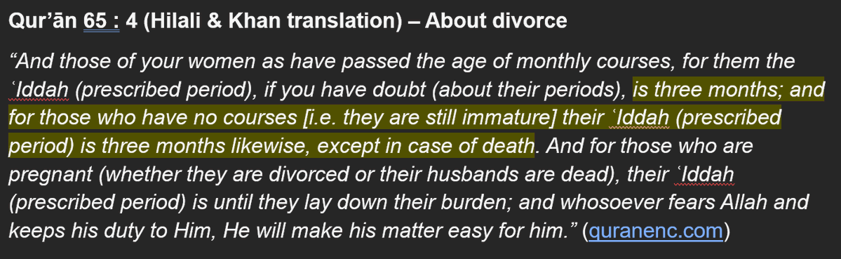 Timstone1968's tweet image. Brandon, in Texas if your little daughter didn't have her period yet and was married to some old man, would you be okay with that?

This is from the Quran 65:4 and Allah is talking to Mohammad about getting a divorce with a child who hasn't had her period yet and is immature.…