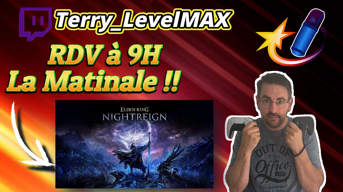 Terry_LevelMAX's tweet image. RDV à 9H #LaMatinale de la souffrance, du sang, des larmes du unboxing &amp;amp; on chill ( quand même )
twitch.tv/terry_levelmax
