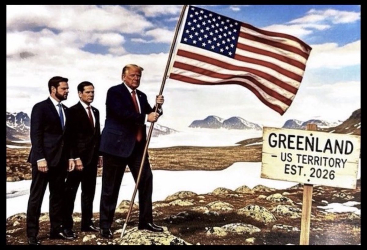 kangaroos991's tweet image. OMG! What's next? Is he 'delusional' or 'demented' or BOTH? It's possible that
his 'carers' FORGOT to 'remind' him to take 'meds' otherwise crazy things, like this, could happen? 🤔

Wave a 🇬🇱 flag if you're with Greenland,
and Denmark! 🇬🇱🇩🇰

#HandsOFF #GreenlandNotForSale ⤵️