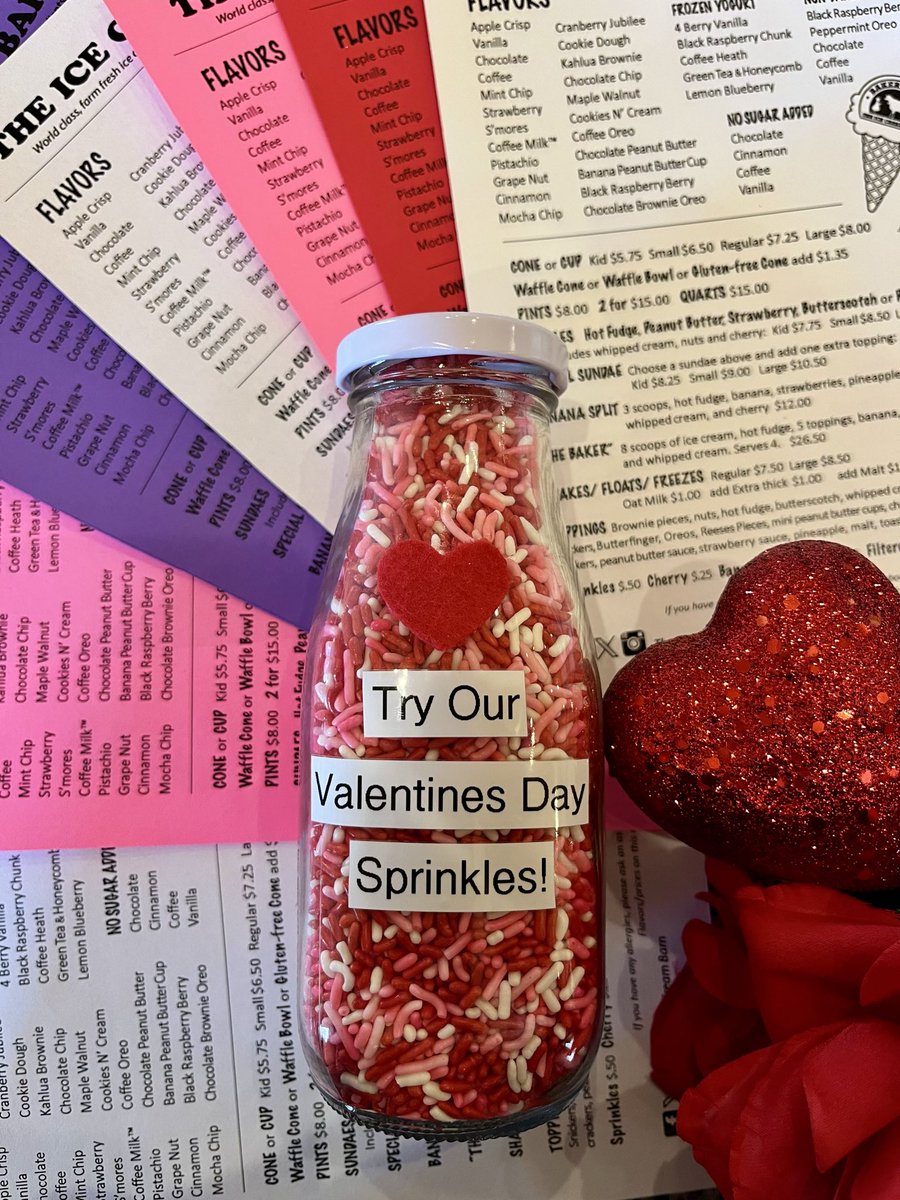 😍 😍 😍 Love! ❤️ 🤍 🩷 Try our Valentine’s day sprinkles for a festive addition to any ice cream! ❤️ 🤍🩷 #GetThemWhileYouCan #LimitedEditionSprinkles
