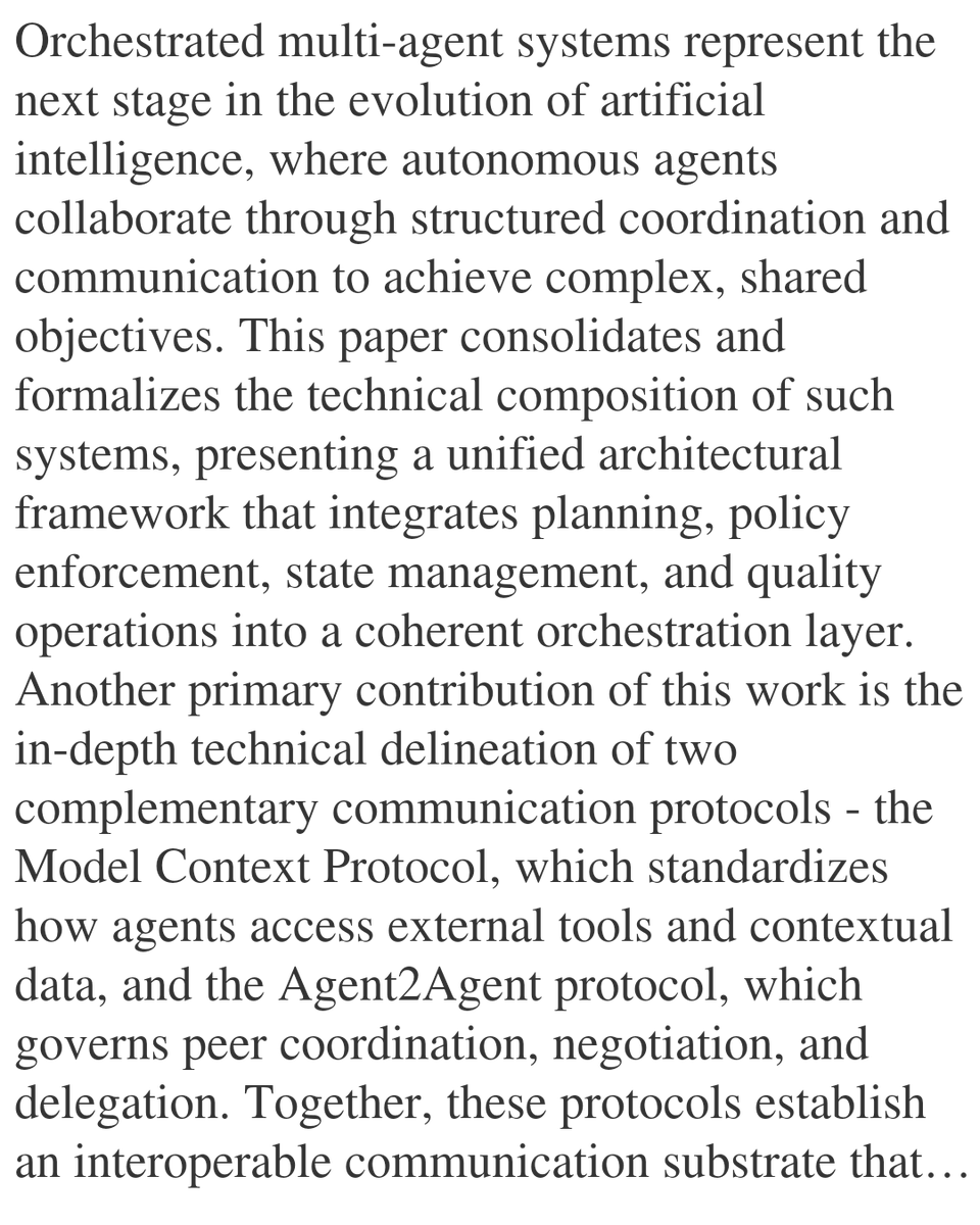 PIN's tweet image. The Orchestration of Multi-Agent Systems: Architectures, Protocols, and Enterprise Adoption

Apoorva Adimulam, Rajesh Gupta, Sumit Kumar
arxiv.org/abs/2601.13671 [𝚌𝚜.𝙼𝙰 𝚌𝚜.𝙰𝙸]