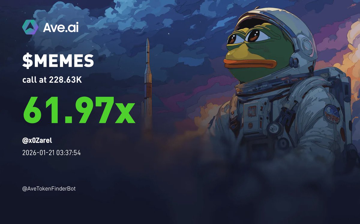 🔥Ave Alpha Signals got 62X on $memes 😆
⬇️⬇️
t.me/+sRUeT37k330zN…

$memes
0xf74548802f4c700315f019fde17178b392ee4444

⭕️Narrative:
<a href="/WhiteHouse/">The White House</a>   ➕ <a href="/heyibinance/">Yi He</a> 
Say less😛

#BSC #BNB #BNBChain #Aveai #memes