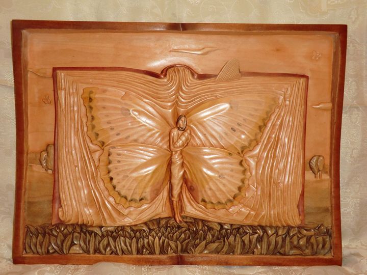 sobgaly's tweet photo. Art of the Day! "Landscape with butterflies Carving". Buy at: https://t.co/fhCvS0h73i https://t.co/1llApectni