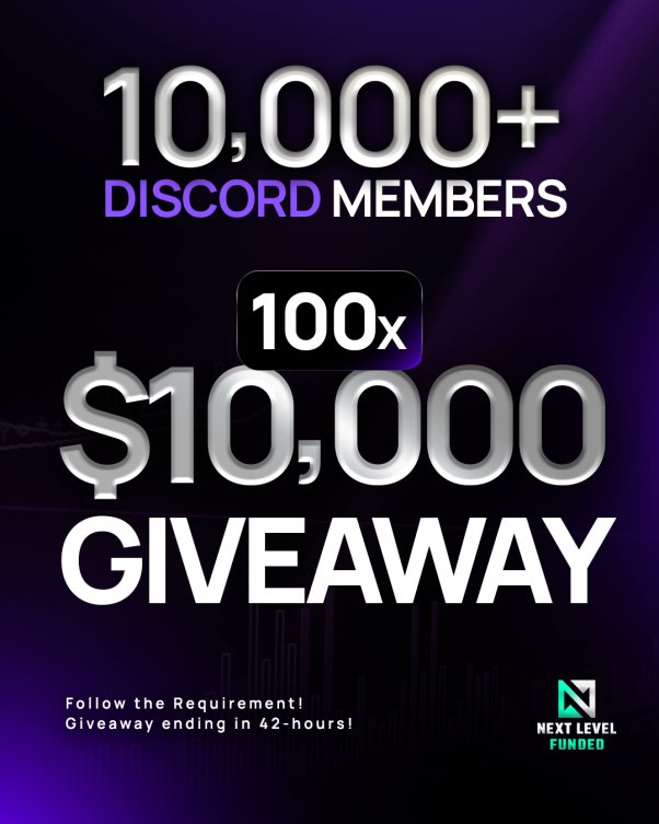 NextLvlFunded's tweet image. $1M Instant Funded Giveaway 🎁 

We are giving away 100 x $10k Instant Funded Accounts 🔥

1. Follow @NextLvlFunded  &amp;amp; @SpencerNLF 
2. Like &amp;amp; RT
3. Comment to this post and quoted post "$1M" 

Winners picked in 48hrs 
Let's go!