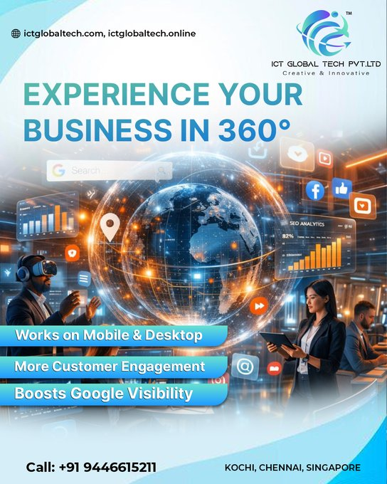 What if your customers could walk through your business before visiting?

Google 360 experiences turn curiosity into confidence, helping brands connect, engage and grow online anytime, on any device.

📷 +91 9446615211
📷 Kochi | Chennai | Singapore

#VirtualExperience