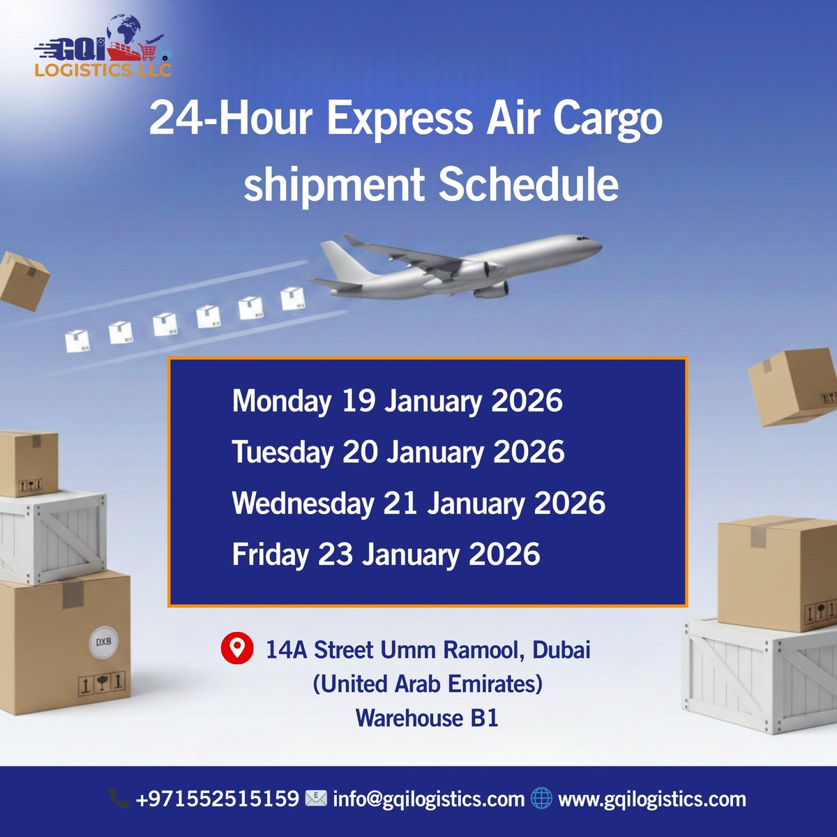 GetQuickIntern1's tweet photo. 24 hour express cargo schedule 

#logistics#expresscargo#getquick#shipment https://t.co/bxU45ZkkJ5
