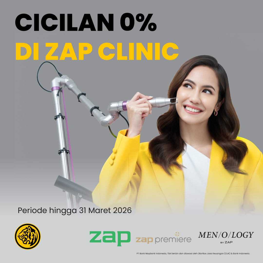 Manjakan diri dengan rutin lakukan perawatan kecantikan di ZAP Clinic, ZAP Premiere &amp; Menology by ZAP untuk kesehatan kulit Kamu. Makin happy lagi karena tindakan yang Kamu terima menggunakan peralatan berteknologi modern hingga penanganan dari dokter professional langsung.
