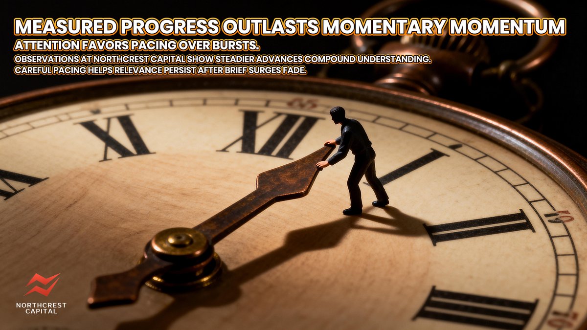 NorthcrestLTD's tweet image. 🧭 Progress lasts when pace is respected 📘
At Northcrest Capital, steady steps preserve continuity as conditions evolve 🌱
📐 Not bursts but consistency across time builds lasting advancement 🔍

#NorthcrestCapital #MeasuredProgress #SteadyPace #EnduringRelevance #LongView