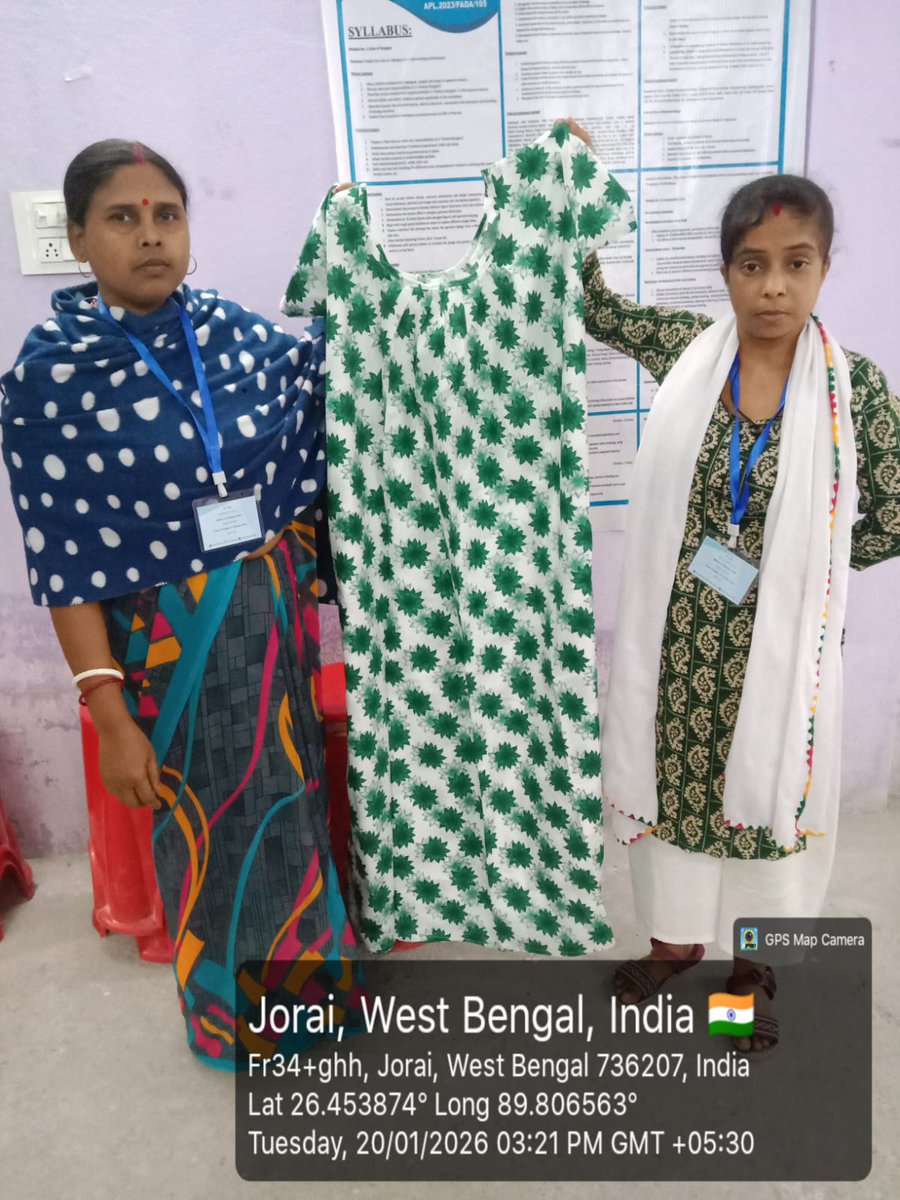 Utkarsh Bangla Trainees  showing their own hand made garments.
TC Name : QUESTCOM JORAI
Course Name : FASHION DESIGNER ASSISTANT
Utkarsh Bangla
#SkillDevelopment #GarmentsManufacturing #PBSSD
#UtkarshBangla