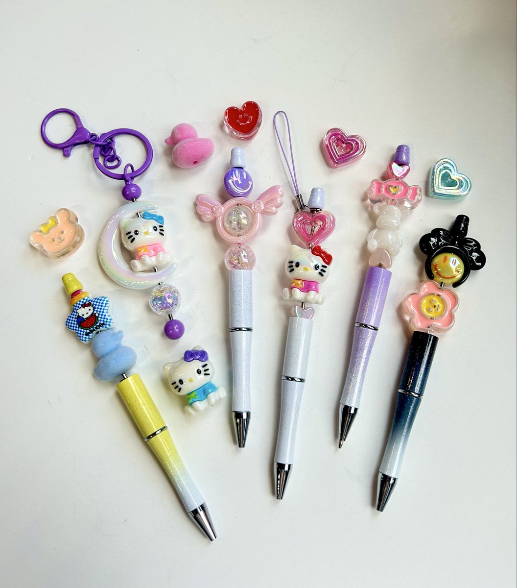 カスタムボールペン　♡カラフルくも♡ ハンドメイド　デコボールペン 💗韓国・東大門で大人気のボールペンデコ💗 Cafe Jinny で楽しむ