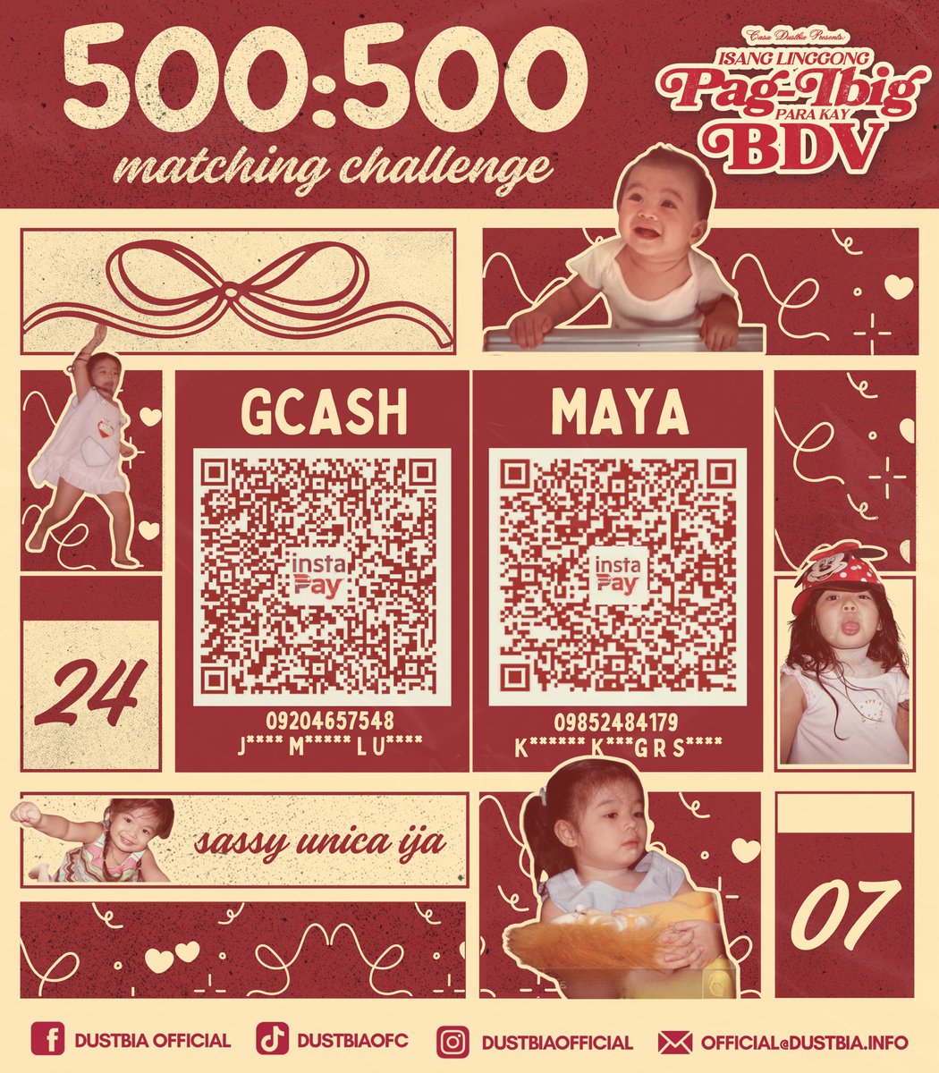 dusbiofc's tweet image. [𝟓𝟎𝟎:𝟓𝟎𝟎 𝐂𝐇𝐀𝐋𝐋𝐄𝐍𝐆𝐄] 𝐋𝐈𝐌𝐀𝐍𝐆 𝐃𝐀𝐀𝐍 𝐏𝐀𝐑𝐀 𝐊𝐀𝐘 𝐁𝐃𝐕

A little collective effort for a lot of birthday love.

We’re officially starting the Ipon Challenge for Bianca’s birthday fund. Every ₱500 is a simple show of support and appreciation for who she…