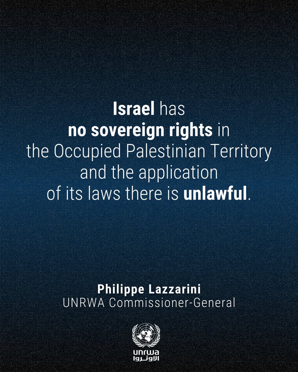 “Contrary to reports in the media, the Israeli Government does not own or have rights to the property that houses UNRWA's Sheikh Jarrah compound in East Jerusalem.

The Israeli Government's claims are false and illegal.  There has never been a transfer of property.

UNRWA has