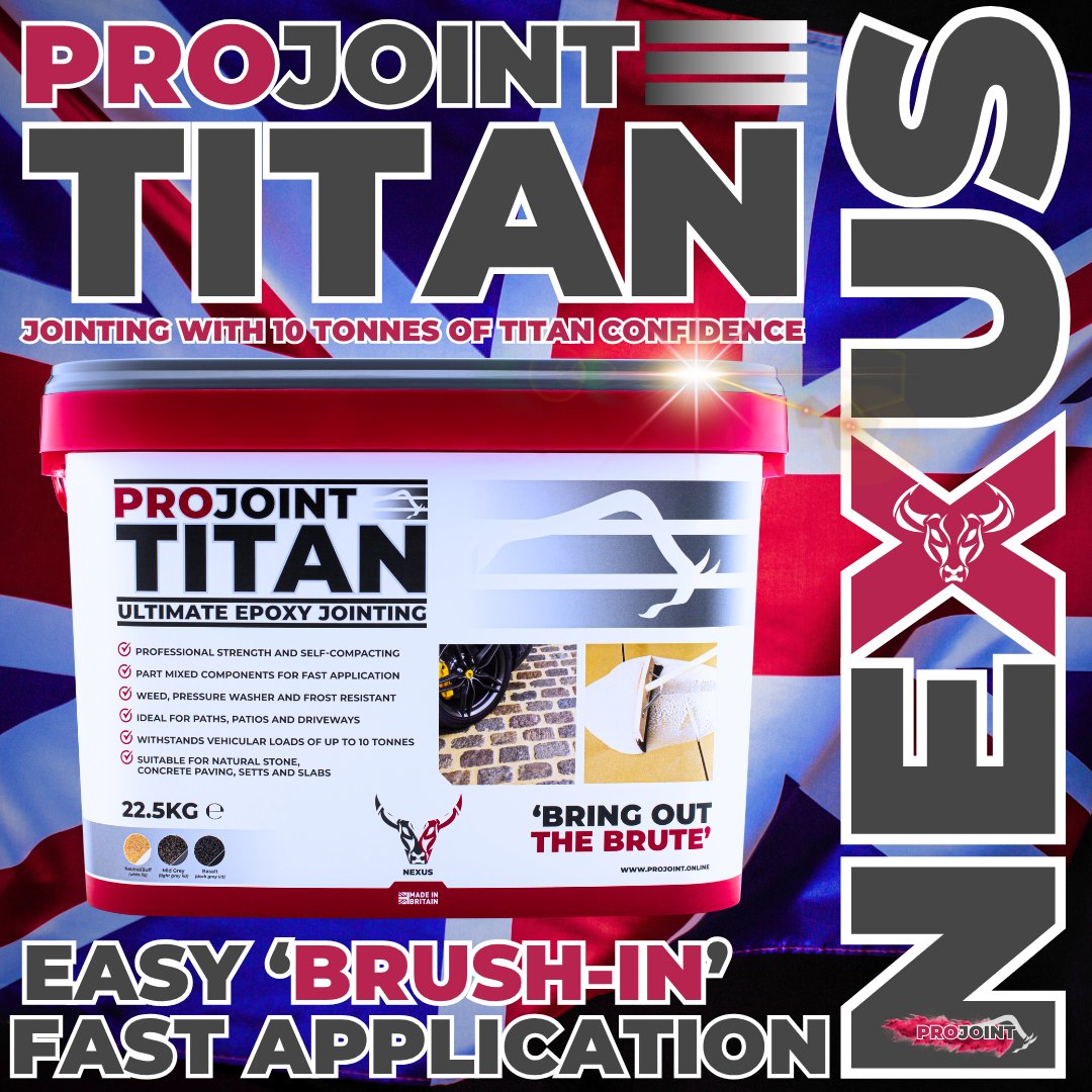 10 Tonnes of Jointing Confidence for Natural Stone! Discover more: nexuspavingsystems.co.uk/products/titan…