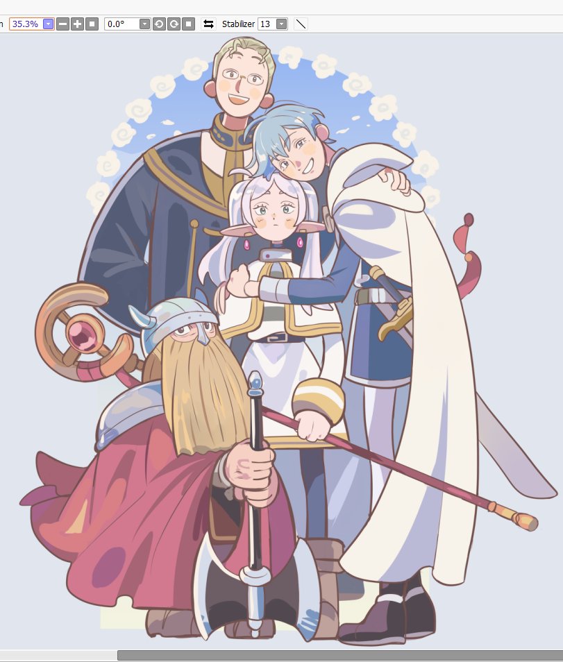 alosrovolo's tweet image. family picture 🪻🪻🪻#frieren