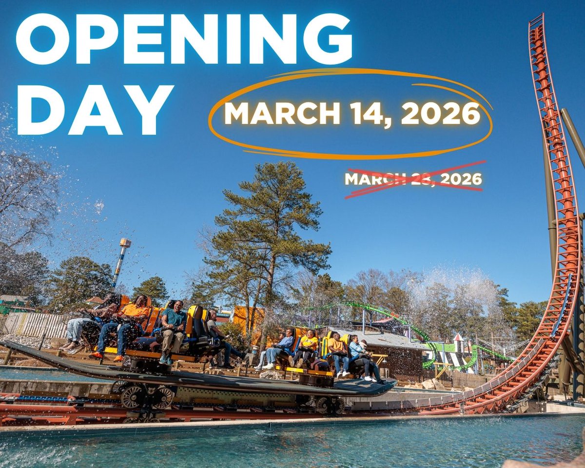 Looks like we've struck gold! The fun is being bumped up two weeks earlier to March 14! ⛏️

#sixflagsovergeorgia