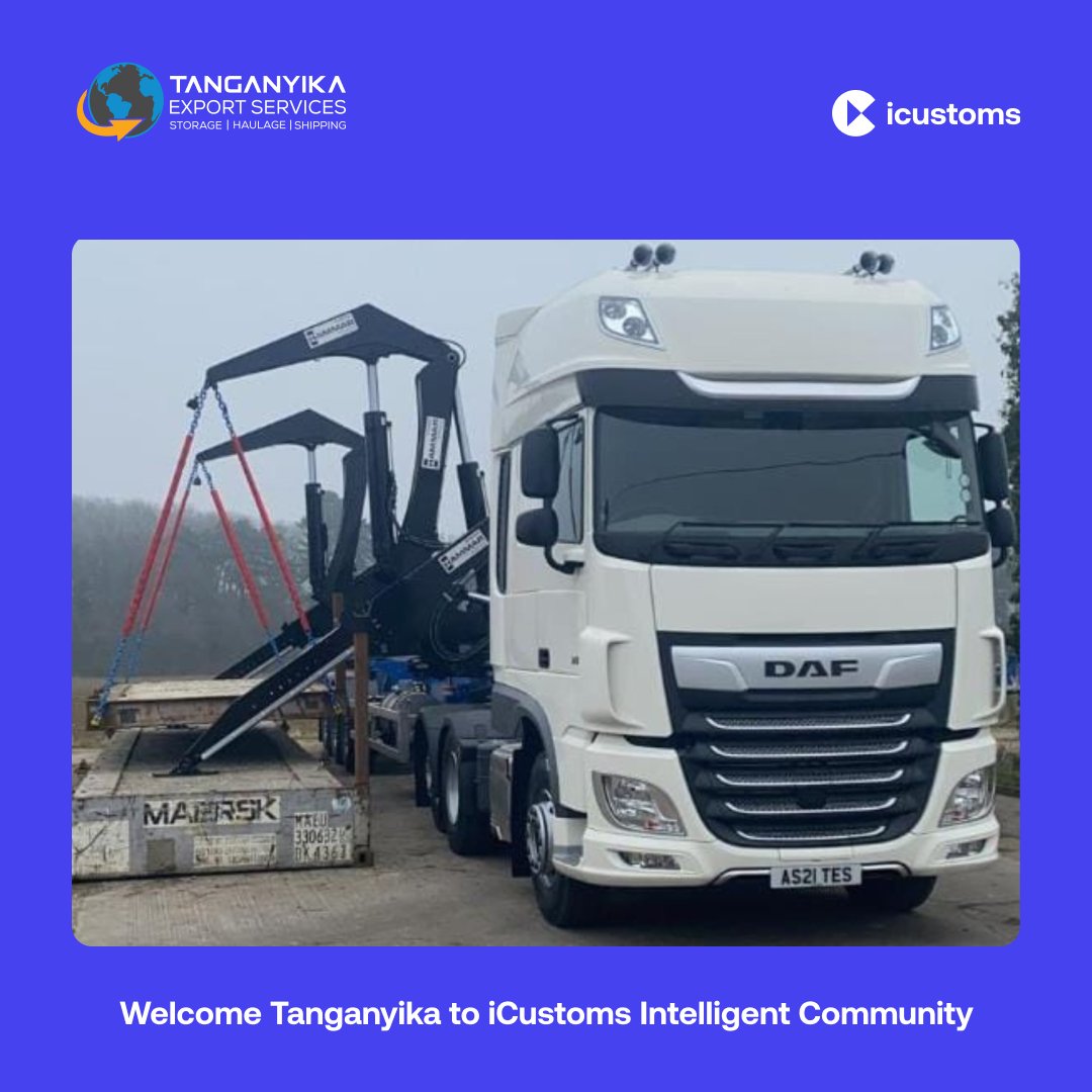 clara_edward4's tweet photo. Redefining global logistics.
Welcome Tanganyika Export Services Ltd! By integrating iCustoms, this UK leader is enhancing real-time tracking to deliver customer-first logistics expertise.

Join the future of trade: https://t.co/CdpXxv53ny

#iCustoms #Tanganyika  #DigitalCustoms https://t.co/AppAfiNYn8