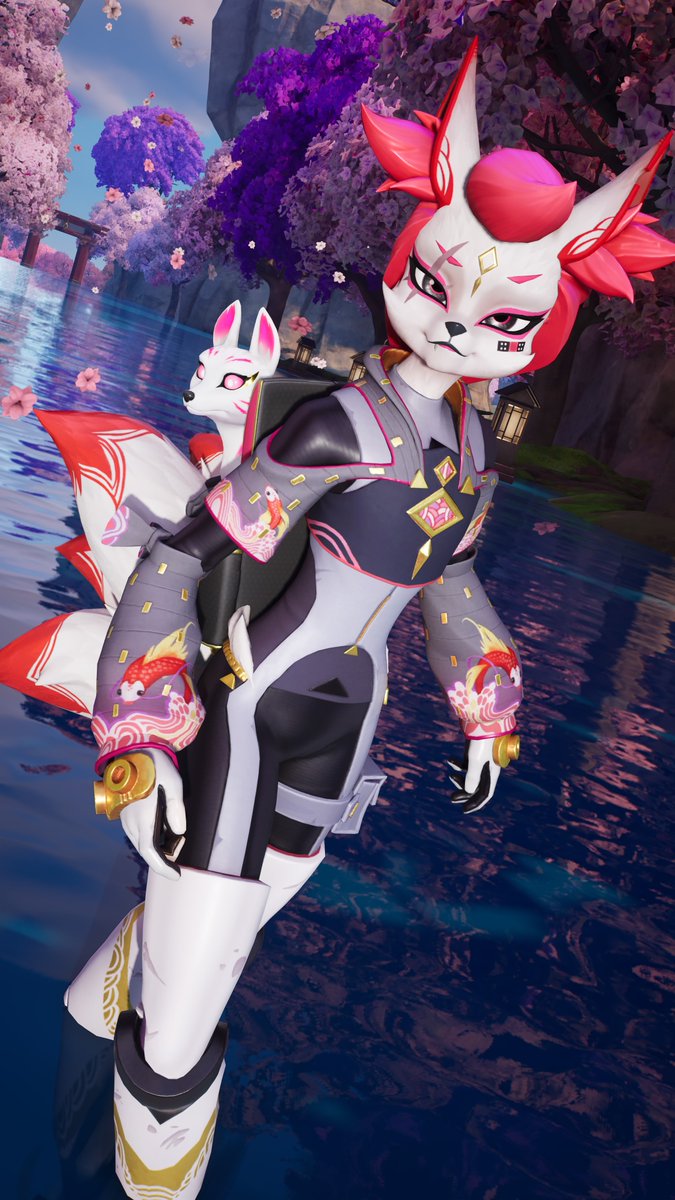 I_Love_Kimichan's tweet image. エモート　💕🦊「Assumptions」🦊💕

"もしもあなたが愛を望むなら、私の全てをあなたに捧げたって構わないわ。💗"

#KimikoFiveTails 
#キミコファイブテイルズ
#フォトナスクショ
#Fortgraphy